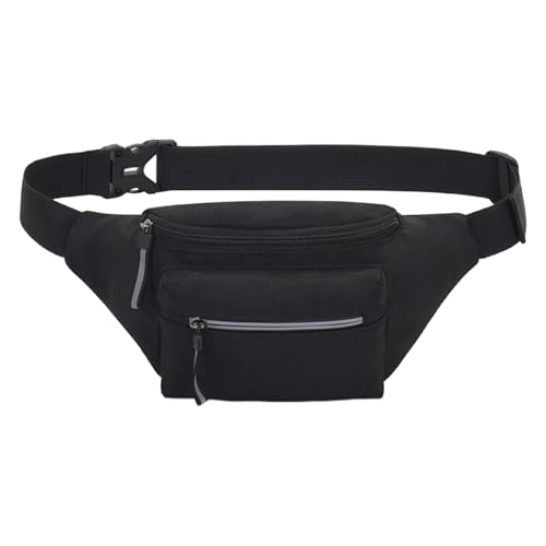 XIUXIYIXIA Multifunktionale Gürteltasche für Sport, Laufen, unverzichtbare Outdoor-Hüfttasche mit verstellbarer Passform für ganztägigen Komfort, Schwarz , 18x7x12x30cm, Belt Length: 70-122cm, Siehe von XIUXIYIXIA