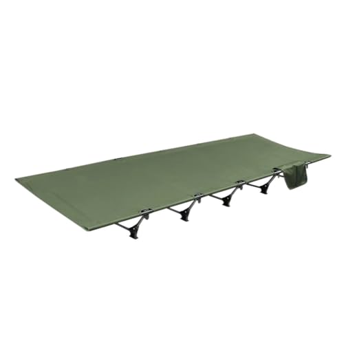 XIWEISONG Klappbett Für Draußen Outdoor-Klappbett, Faltbares Feldbett Aus Aluminiumlegierung, Wandern, Camping, Faltbares Feldbett, Tragbares Bett, Campingbett Klappbett(Green) von XIWEISONG