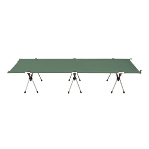 XIWEISONG Klappbett Für Draußen Outdoor Klappbett Camping Marschbett Zelt Gras Tragbares Doppelzweckbett Büro Mittagspause Einzelbett Klappbett(Green) von XIWEISONG