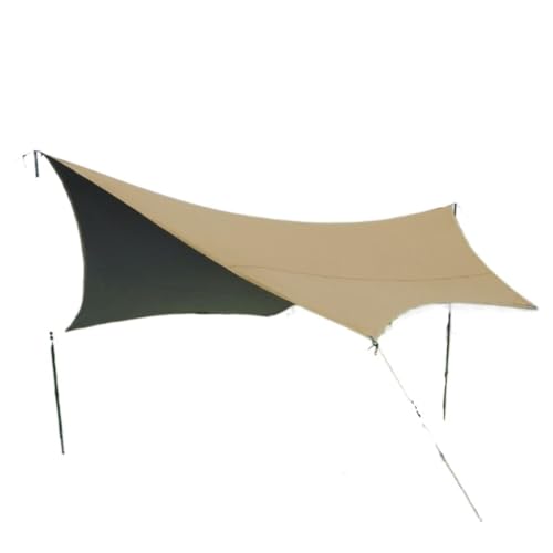 Sonnensegel Wasserdicht Das Vordach Ist Mit Silber Beschichtet, Um UV-Schattierung Zu Verhindern, Wasser- Und Regensicheres Camping-Camping-Sechseck-Überdachung Balkon Sonnensegel(Black,B) von XJGQQ