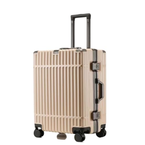 XJGQQ Reisekoffer Gepäck 28-Zoll-Universalrad-Trolley-Koffer, Herren- Und Damenkoffer, Passwort-Schnallenschloss-Koffer Modisches Gepäck(Pink,24in) von XJGQQ