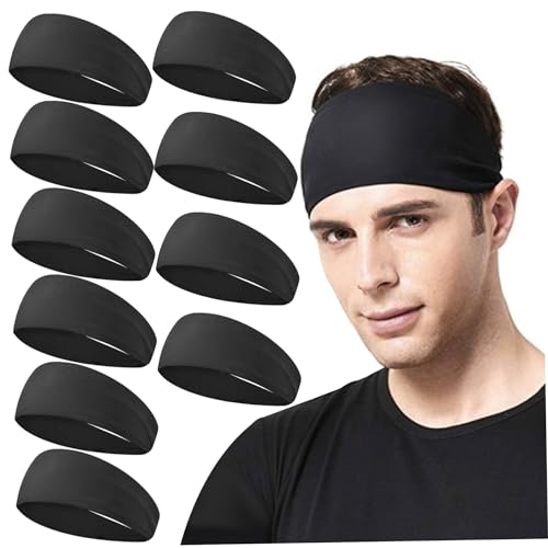 10pcs Schweißbänder Stirnbänder für Frauen, Schweißbänder elastisches Yoga -Haarbänder für Fitness -Laufen sportlicher Feuchtigkeitsdochtung von XJKLBYQ