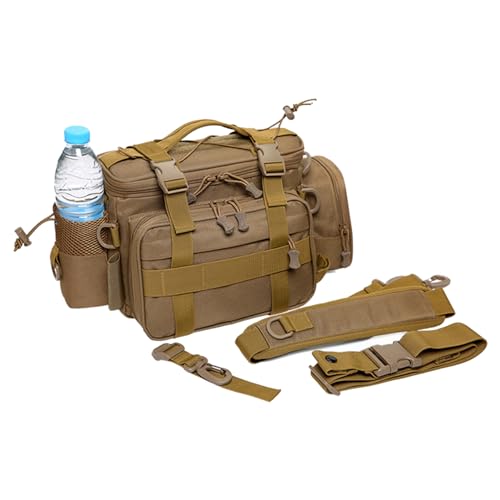 XJKLBYQ Angelausrüstung & Tackle-Taschen | Angriffsbeutel Angeln, Hochleistungsnylon-Angelbeutel 8x4x10.6 Tackle-Tasche mit großer Kapazität Multipocket wasserdichtes Fischereiausrüstungslager von XJKLBYQ