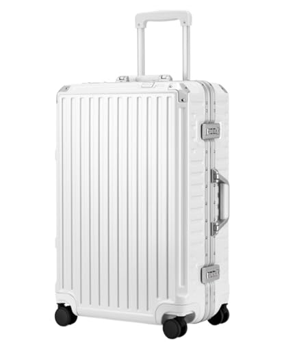 XJLCXLP Handgepäck, Hartschalen-Aufgabegepäck mit Aluminiumrahmen, Koffer ohne Reißverschluss und Spinner-Rädern, Handgepäck von XJLCXLP