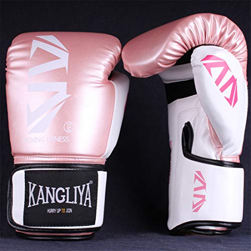 Boxhandschuhe, Trainingshandschuhe, Mittboxen, MMA, doppelte Kugelkämpfe-Handschuhe, die zur Optimierung von Geschwindigkeit und Leistung im Innenfutter ausgelegt sind,Rosa,12oz von XJST