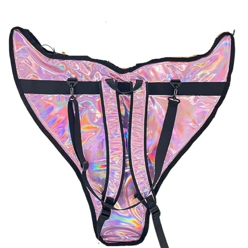 Schwimmflossen Meerjungfrauenflossen, weiße Silikon-Einzelflossen, Freitauchen, Schwimmen for Erwachsene, Tauchtraining, Meerjungfrauenschwanz, kurze Flossen Zum Schwimmen Und Schnorcheln(Glitter Pink von XJUMNI