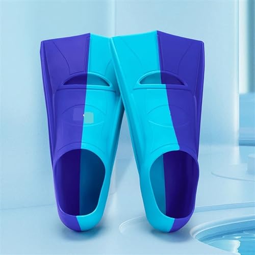 Schwimmflossen Silikon Schnorchel Tauchen Schwimmen Flossen Männer Frauen Kind Ausbildung Flossen Flexible Erwachsene Tauchen Ausrüstung Kinder Schwimmen Schuhe Zum Schwimmen Und Schnorcheln(Blue,L) von XJUMNI