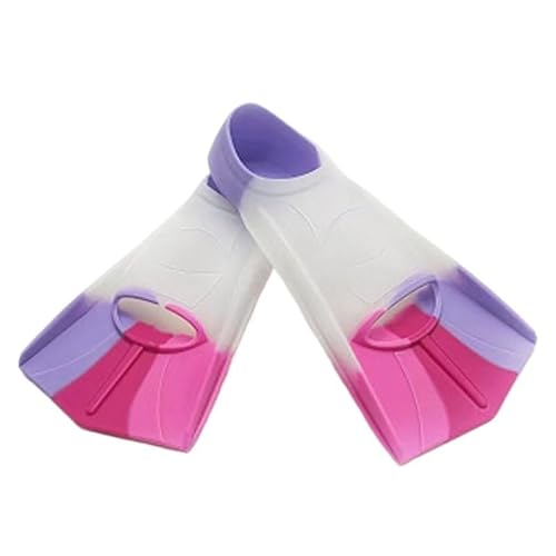 XJUMNI Schwimmflossen Professionelle Schwimmflossen Kinder Tauchen Froschschuhe Kinder Schwimmtraining Silikon Kurzflossen Zum Schwimmen Und Schnorcheln(E26505,33-35(S)) von XJUMNI