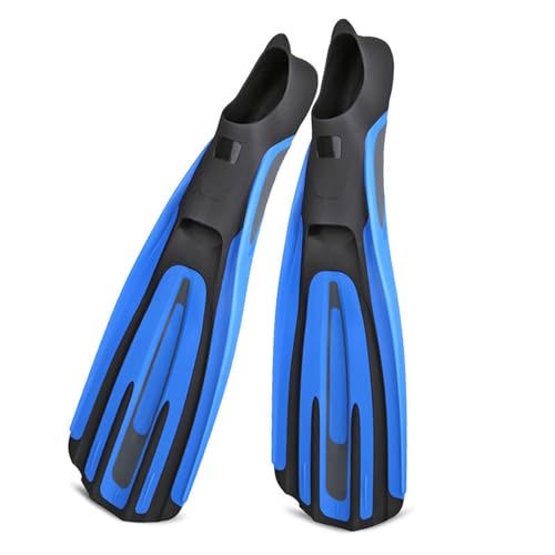 XJUMNI Schwimmflossen Professionelle Tauchflossen Training Mono Schwimmen Schnorchelflossen Tauchflossen Longfin Wassersportausrüstung Flossen Zum Schwimmen Und Schnorcheln(Blue,S 39-40) von XJUMNI