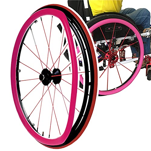 XJZHANG Rollstuhl-Schiebewagen-Ring-Schutzhülle, (24 Zoll/EIN Paar), Rollstuhl-Schieberandabdeckungen, rutschfeste, Verschleißfeste Handschiebeabdeckung von XJZHANG