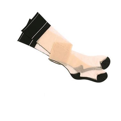 XKUN Halterlose Frauen Retro High Socken Zurück Vertikale Linie Mode-Strümpfe-D von XKUN