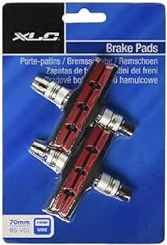 XLC V-Brake Bremsschuhe BS-V01, 4er Set 70 mm, Rot, Schwarz, One Size XLC V-Brake Bremsschuhe BS-V01, 4er Set 70 mm, Rot, Schwarz, One Size von XLC