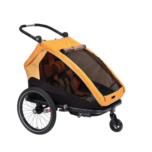 XLC Kinderanhänger DUO-S BS-C10: Familienabenteuer in Doppelsitzer Ausführung genießen, Marigold/Anthrazit XLC Kinderanhänger DUO-S BS-C10: Familienabenteuer in Doppelsitzer Ausführung genießen, Marigold/Anthrazit von XLC