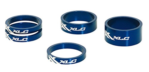 XLC Unisex – Erwachsene Lenkkopferweiterung A-Head Spacer-Set AS-A02 3x5/1x10/1x15 mm 1 1/8 Zoll, Blau, One Size von XLC