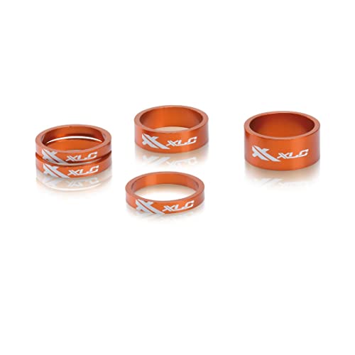 XLC Unisex – Erwachsene Lenkkopferweiterung A-Head Spacer-Set AS-A02 3x5/1x10/1x15 mm 1 1/8 Zoll, Orange, One Size von XLC