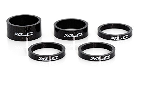 XLC Lenkkopferweiterung A-Head Spacer-Set AS-C01 3x5/1x10/1x15 mm 1 1/8 Zoll, Carbon, 10 x 10 x 8 cm von XLC