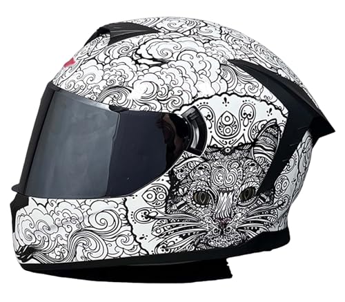 Integralhelm für Motorradfahrer, modularer Motorradhelm mit DOT/ECE-Belüftungsdesign, passend für 55–62 cm große Erwachsene Männer und Frauen I,M von XLGNXXL