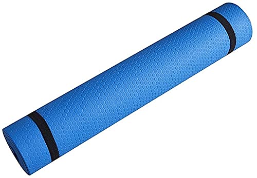 XMING Anti-Skid-Yoga-Matte Sport Dicke Eva-Fitness-Matte für Übung, Yoga und Pilates-Gymnastik-Matte 3mm-6mm (Color : Blue, Size : 6mm) von XMING