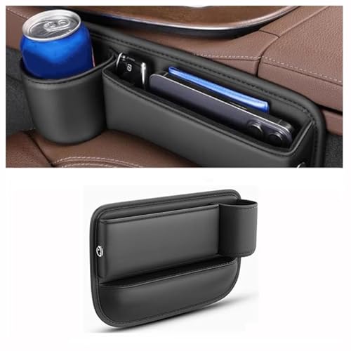 XMNTHPWC Autositz Gap Organizer Storage Box Für M&itsubishi Pajero 2016-2023 Rechts-Schwarz Autositze Lückenaufbewahrungsbox Multifunktionale Aufbewahrungsbox Autoinnenraum Getränkehalter von XMNTHPWC