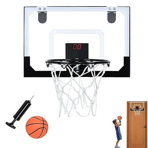 XMTECH Mini Basketballkorb Kinder, Mini Basketballkorb fürs Zimmer mit Elektronische Anzeigetafel, Tür Basketballkorb, Hängendes Basketballbrett mit Bällen und Pumpe XMTECH Mini Basketballkorb Kinder, Mini Basketballkorb fürs Zimmer mit Elektronische Anzeigetafel, Tür Basketballkorb, Hängendes Basketballbrett mit Bällen und Pumpe von XMTECH