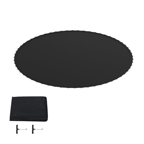 XMTECH Sprungtuch Trampolin, Trampolinsprungtuch Ø 244 cm Ø305 cm Ø366 cm, Sprungmatte, mit 48/60/72 Ringen zur Auswahl, rampolinzubehör, Ersatz, schwarz von XMTECH