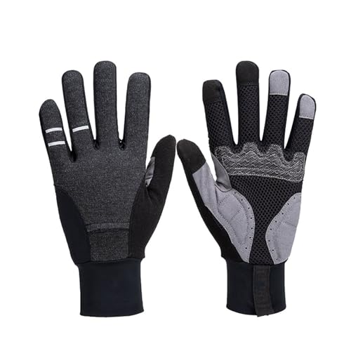 XNASU Fahrradhandschuhe Winter Thermal Fleece Vollfinger Touchscreen MTB Rennrad Handschuhe(1,M) von XNASU
