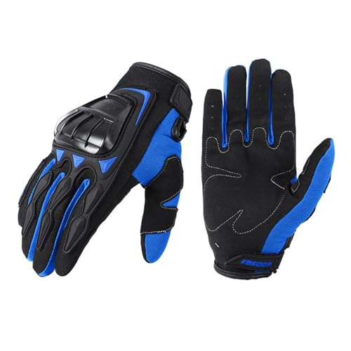 XNASU Motorrad Atmungsaktive Motorrad Racing Reiten Fahrrad Radfahren Handschuhe(Blau,L) von XNASU