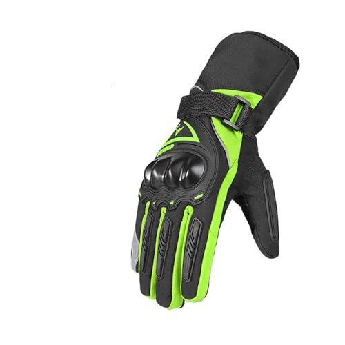 XNASU Motorrad Winter Touchscreen Reiten Motocross Bike Outdoor Sport Skifahren Warme Handschuhe(Grün,L) von XNASU