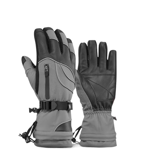 XNASU Motorrad-wasserdichte Fleece-Thermohandschuhe, Schneemobil-Handschuhe, Schnee-Fahrradhandschuhe(1,L) von XNASU