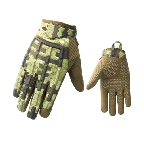 XNASU Motorradhandschuhe, Vollfinger-Schutz, rutschfeste Handschuhe, Sport-Arbeitshandschuhe(Camouflage,XL) von XNASU