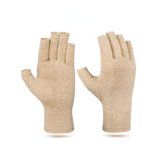 XNASU Winter Kompression Rehabilitation Fingerlose Anti Arthritis Therapie Handschuhe Handgelenk Unterstützung Armband(Skin Tone,M) von XNASU
