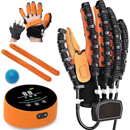 Aktualisierte Hand Funktion Rehabilitation Roboter Handschuhe, Hand-Lähmung Rehabilitation Ausrüstung, Schlaganfall Reha Orthese für Handverletzung Beuge und Dehnungsstörung A Right XXL von XNKLPY