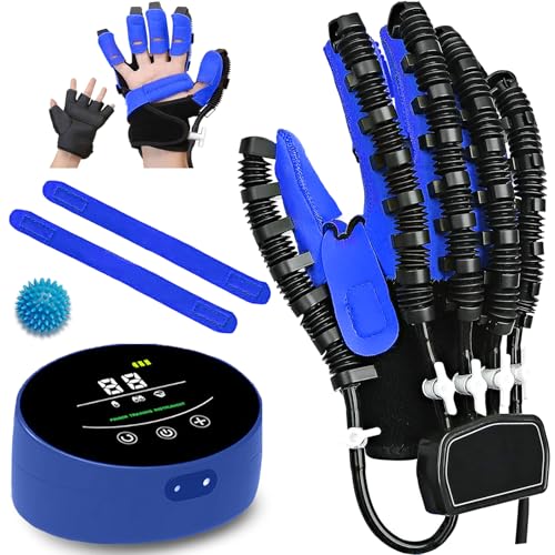 Aktualisierte Hand Funktion Rehabilitation Roboter Handschuhe, Hand-Lähmung Rehabilitation Ausrüstung, Schlaganfall Reha Orthese für Handverletzung Beuge und Dehnungsstörung B Right M von XNKLPY