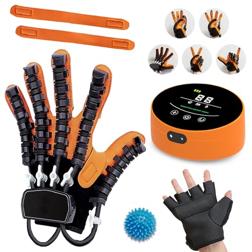 Schlaganfall Rehabilitation Roboter Handschuhe, Physiotherapie Reha Trainer Trainingsgerät, Finger und Handübungshandschuhe Erholungsgeräte für Arthritis Schlaganfall Patienten A Left XL von XNKLPY