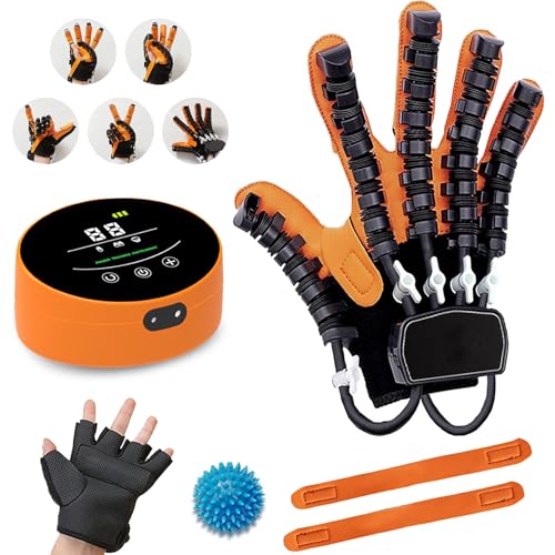 Upgraded Robot Rehabilitation Glove, Schlaganfall Finger Rehabilitation Handschuhe, Hemiplegie Finger Rehabilitation Trainer für Arthritis andere Beeinträchtigungen der Handfunktion A Right S von XNKLPY