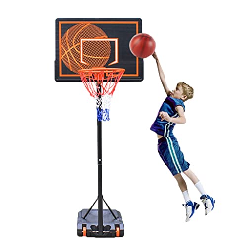 Basketballkorb für Kinder im Innen- und Außenbereich, höhenverstellbar und mit 2 Rädern, nachfüllbarer Sockel von XNYXLPP
