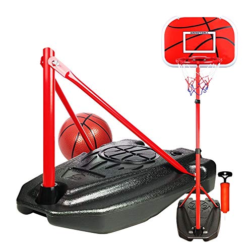 Kinder Basketballständer Tragbarer Basketballkorb Höhenverstellbares Korbnetzsystem mit 3 Bällen für Kinder im Innen- und Außenbereich (One Color 170cm) von XNYXLPP