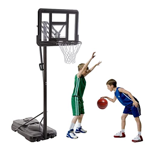 Tragbarer Basketballständer mit Rollen | 2,3–3,05 m höhenverstellbares Basketballsystem von XNYXLPP