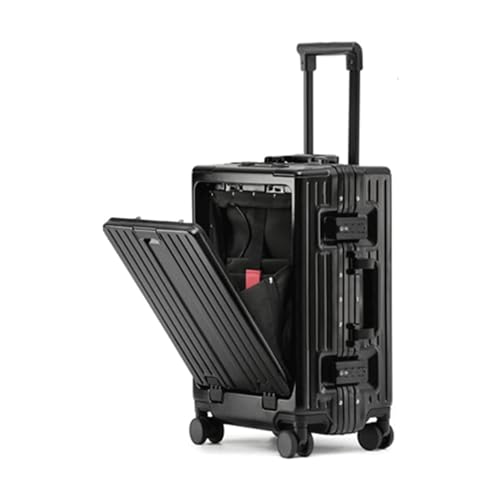 XNYXLPP Handgepäck, Gepäck mit hoher Kapazität, USB-Ladeanschluss, Gepäckkoffer, Trolley-Gepäck mit vorderer Öffnung, leicht (Gray 20 in) von XNYXLPP