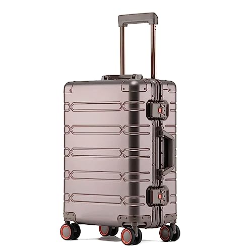 XNYXLPP Tragbarer Koffer, Koffer mit Rollen, leicht, luxuriös, großes Fassungsvermögen, Business-Koffer aus Aluminium-Magnesium-Legierung (D 28inch) von XNYXLPP