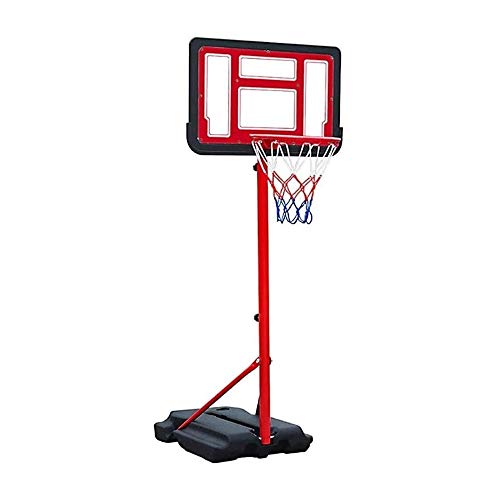 Indoor-Basketballständer für Kinder, höhenverstellbarer Basketballkorb, tragbarer Netzkorb mit Rückwand von XNZJHPP