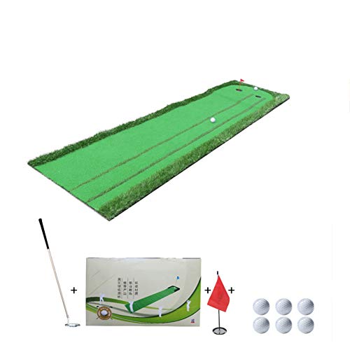 Tragbare Golf-Putting-Matte mit Bällen, professionelle Golf-Trainingshilfen für drinnen und draußen von XNZJHPP