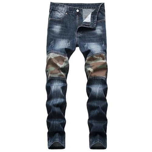 XOJSSLKX Jeans Herren Hose Jeanshose Herren Jeans Hose Hose 35 Blau von XOJSSLKX