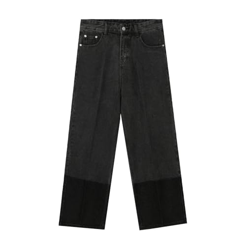 XOJSSLKX Jeans Herren Hose Jeanshose Jeans Herren Weites Bein Gerade Denim Jeans Hose XL 133Schwarz von XOJSSLKX