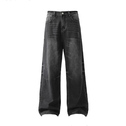 XOJSSLKX Jeans Herren Hose Jeanshose Verwaschene Schwarze Jeans Für Herren, Gerader Schnitt, Jeanshose, Größe L, Nb17 von XOJSSLKX