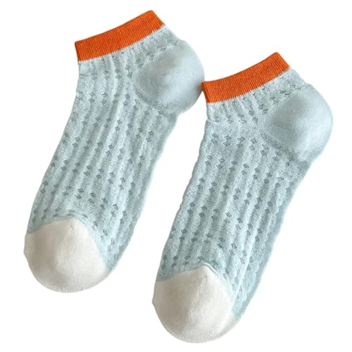 XOJSSLKX Kniestrümpfe Damen Farben Socken Muster Lange Strümpfe Socks Damen Socken Eur34-39 Blau von XOJSSLKX