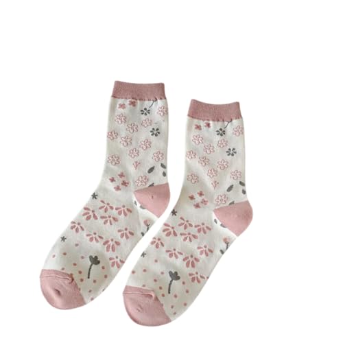 XOJSSLKX Kniestrümpfe Damen Farben Socken Muster Lange Strümpfe Socks Damensocken Eu35-42 2 von XOJSSLKX