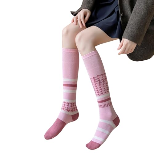 XOJSSLKX Kniestrümpfe Damen Farben Socken Muster Lange Strümpfe Socks Kniestrümpfe Damen Eu35-42 19 von XOJSSLKX