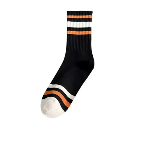 XOJSSLKX Kniestrümpfe Damen Farben Socken Muster Lange Strümpfe Socks Lange Socken Damen OneSize Schwarz von XOJSSLKX