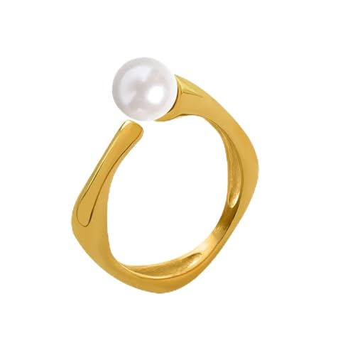 XOJSSLKX Ring Ringe Damen Bijouterie Herren Geometrischer, Unregelmäßiger Öffnungsverstellbarer Ring 8 3807Gold von XOJSSLKX